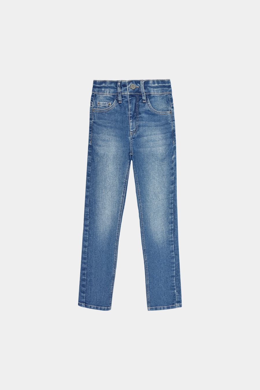 Calça Jeans Infantil Stonada Azul Medio — foto 4 de 5