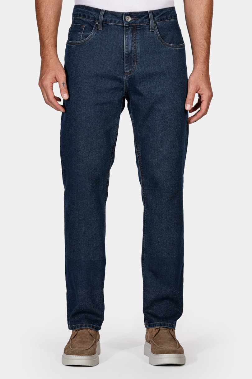 Calça Jeans Modelo Regular Azul