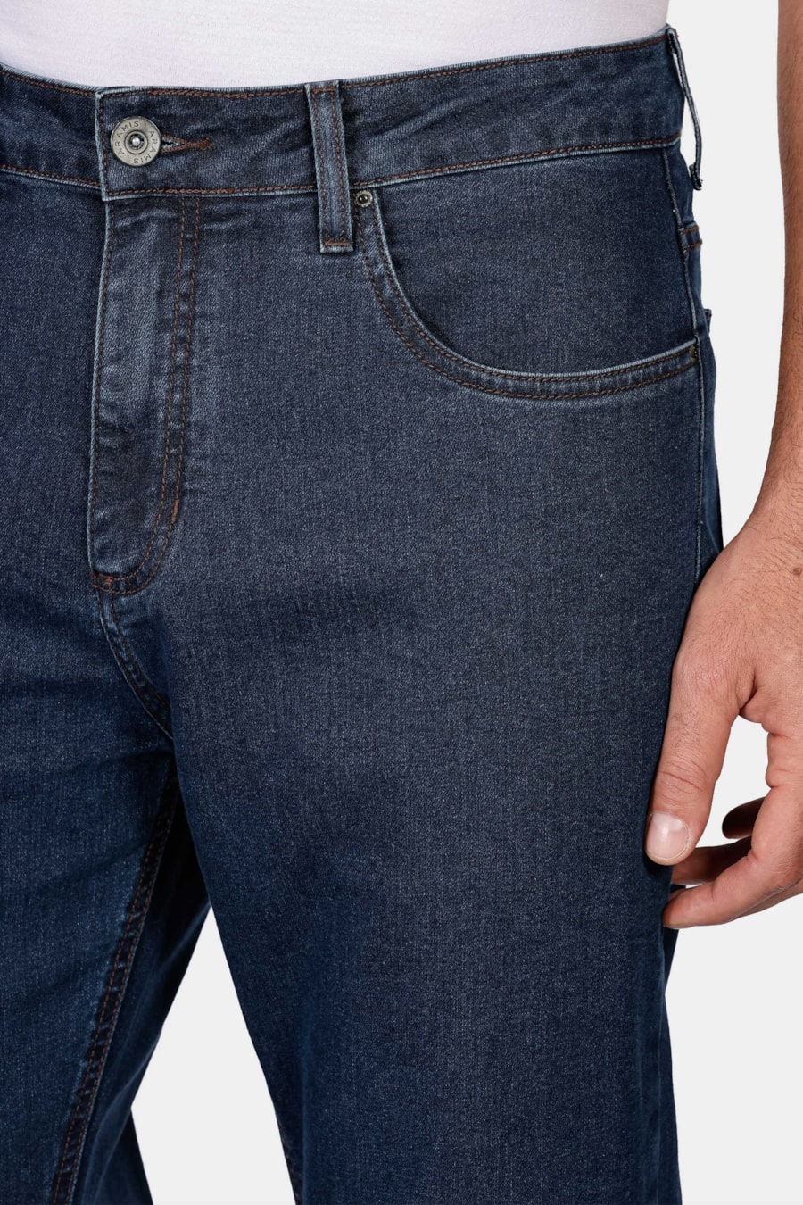 Calça Jeans Modelo Regular Azul — foto 3 de 6