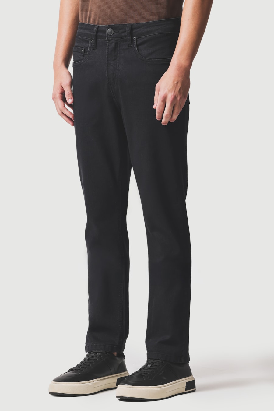 Calça Jeans Regular Amaciada Black Preto — foto 1 de 6