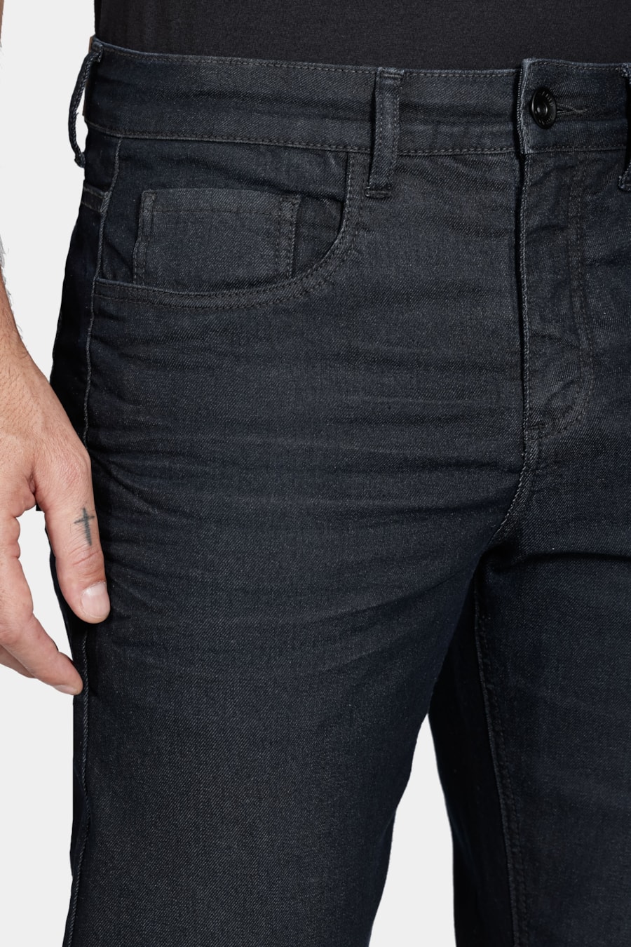Calça Jeans Regular Azul Escuro — foto 3 de 6