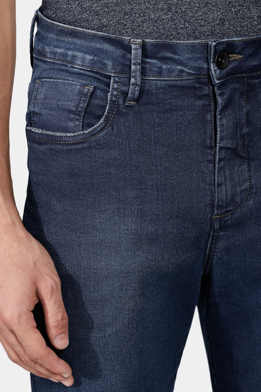 Calça Jeans Regular Azul Escuro — foto 3 de 5
