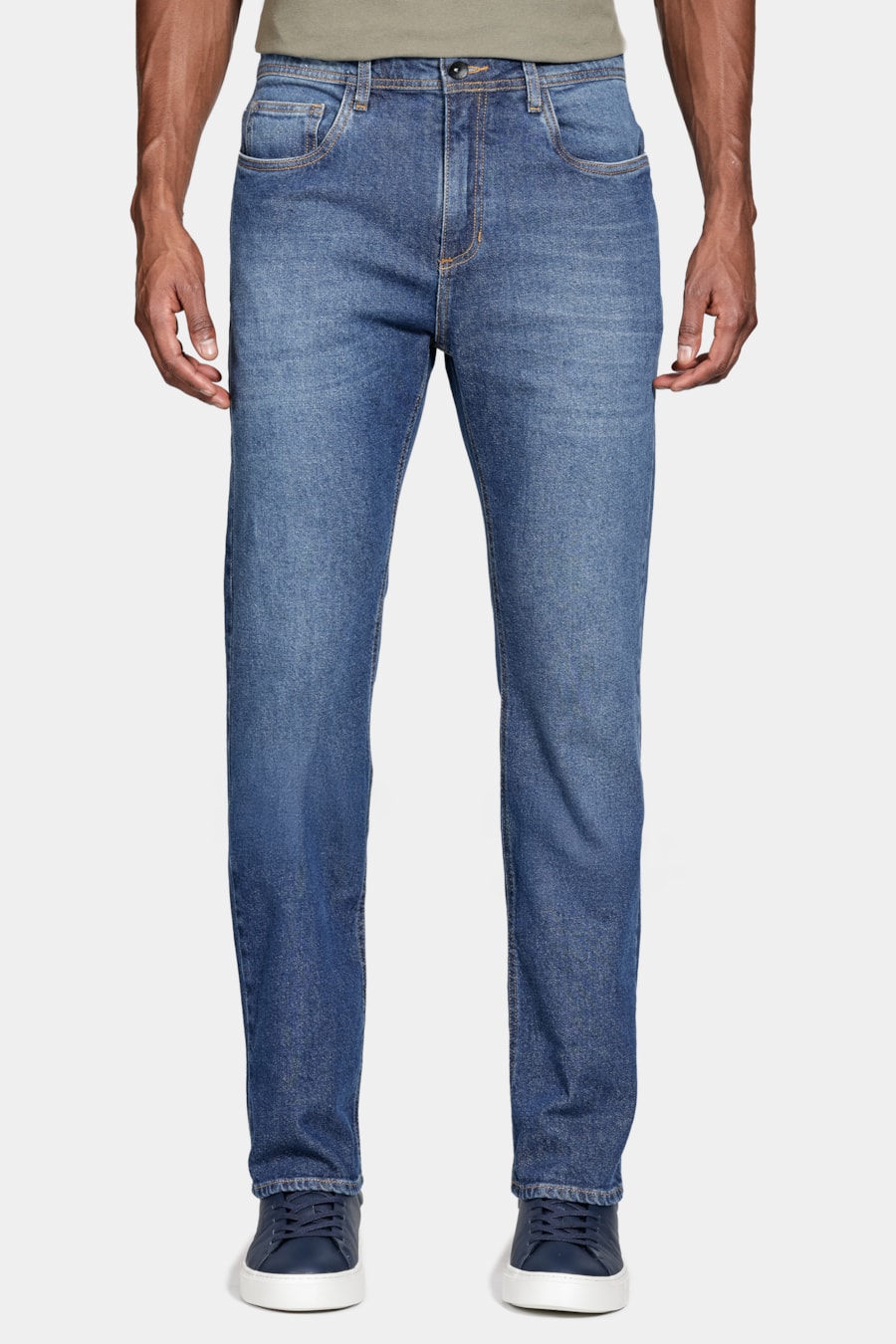 Calça Jeans Regular Azul Escuro — foto 1 de 5