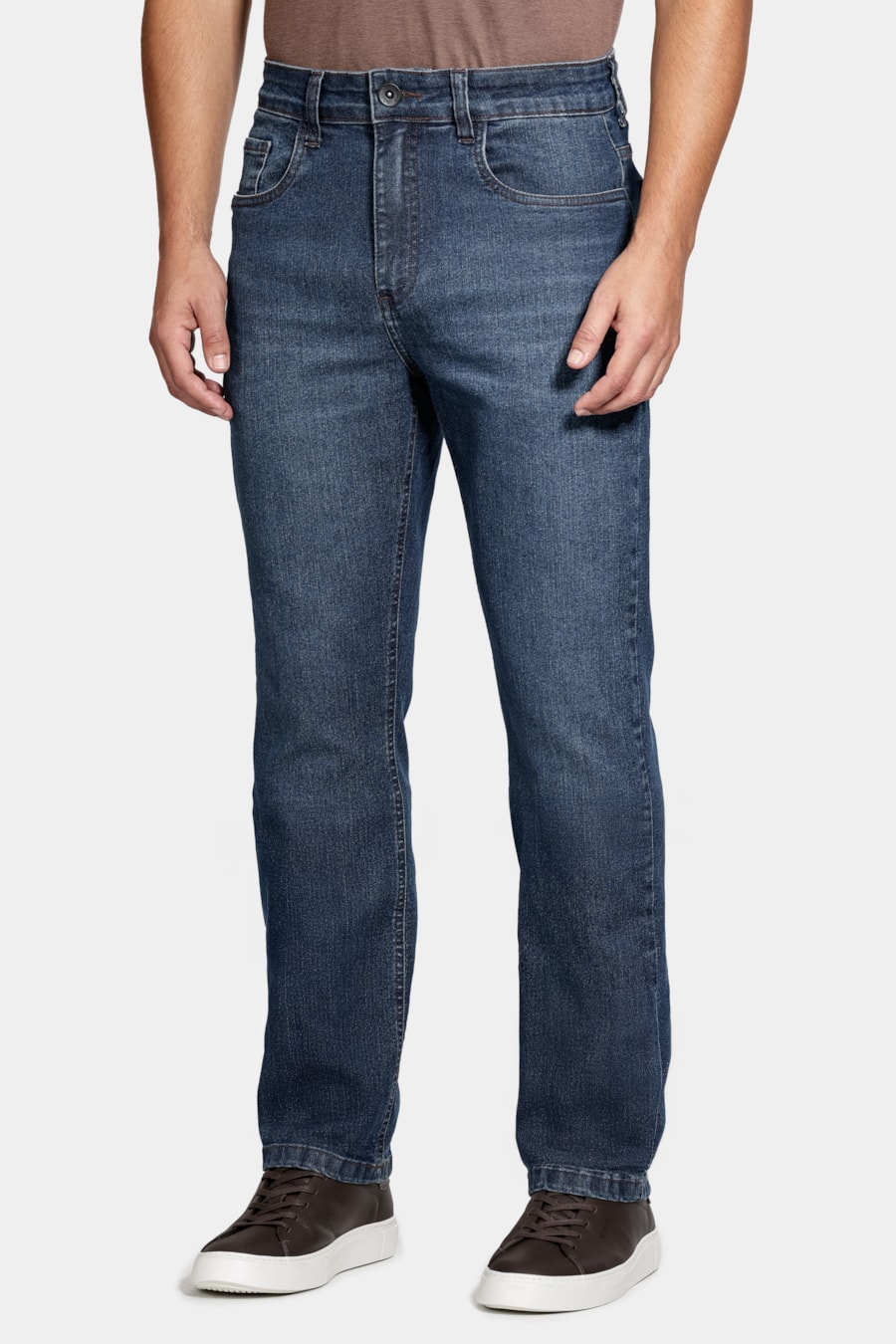 Calça Jeans Regular Azul Escuro Azul Escuro — foto 1 de 6