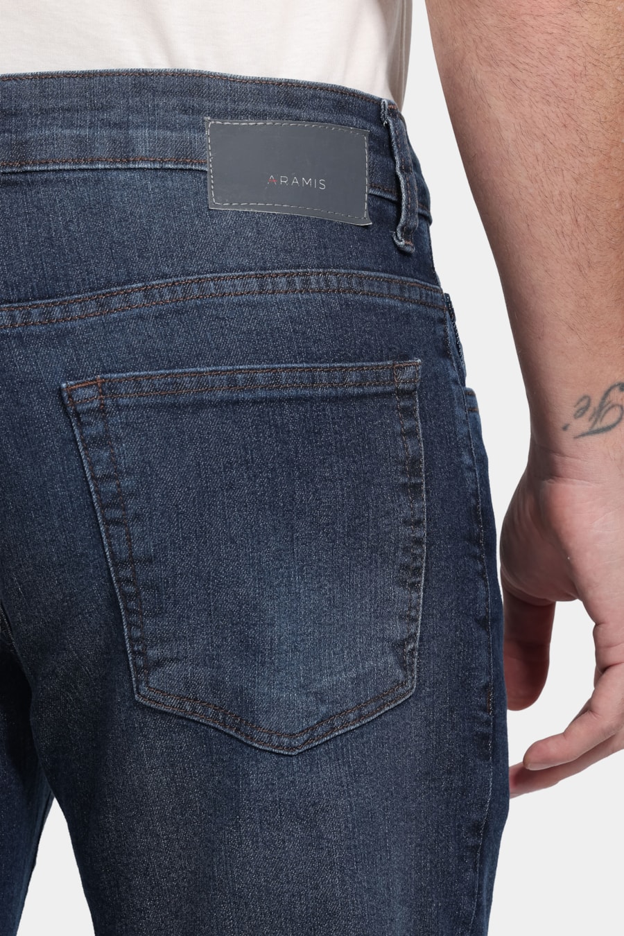 Calça Jeans Regular Azul Escuro Azul Escuro — foto 4 de 6