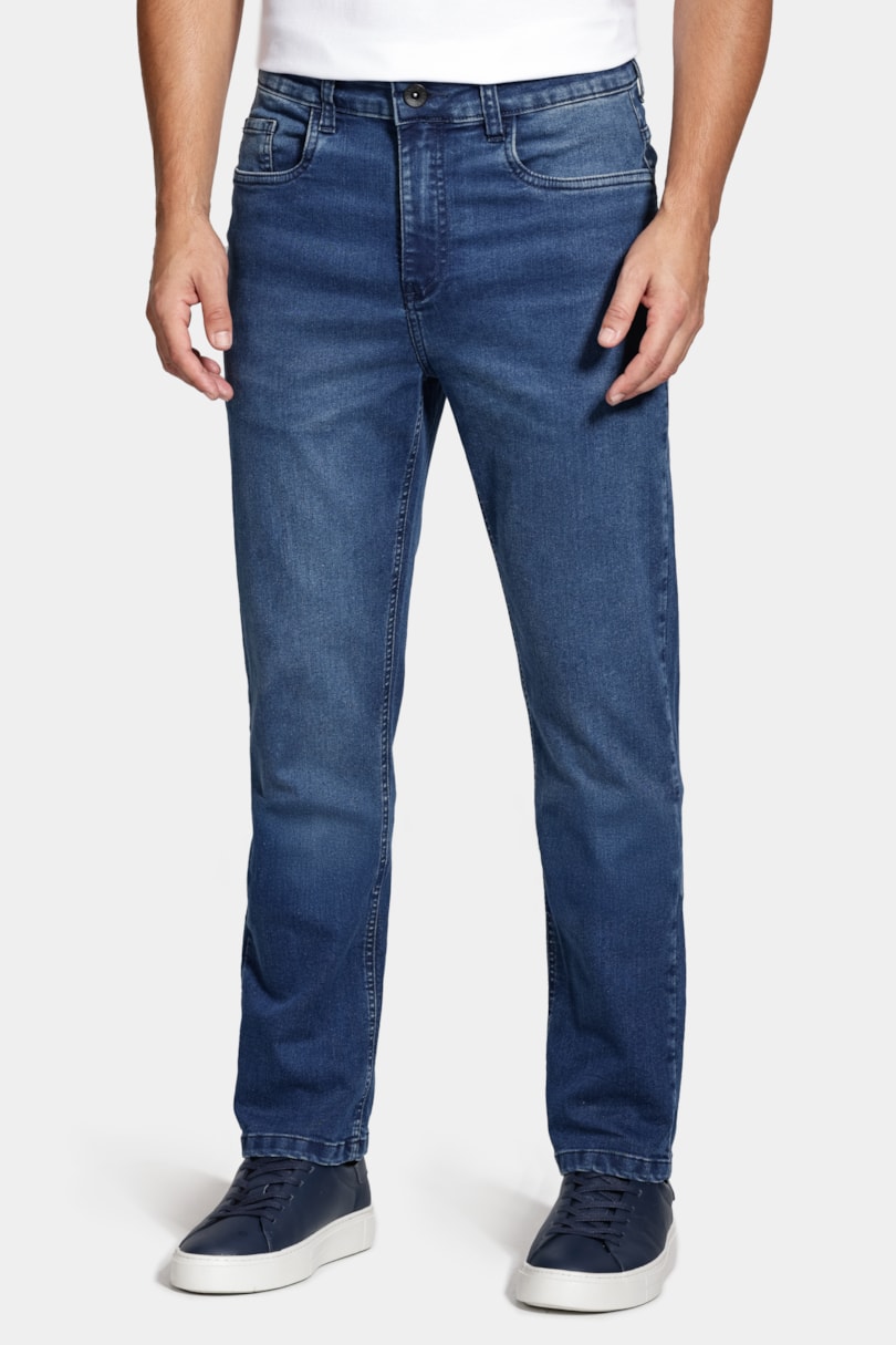 Calça Jeans Regular Azul Medio