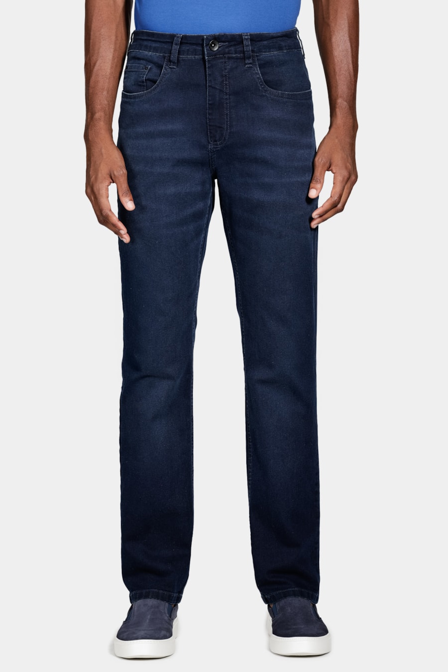 Calça Jeans Regular Blue Black Azul Escuro — foto 1 de 6