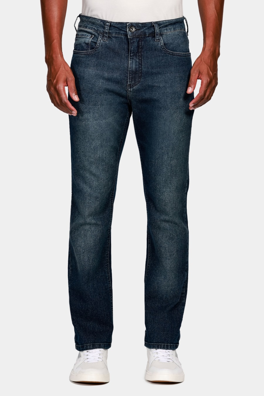 Calça Jeans Regular Blue Escura Azul Escuro — foto 1 de 5