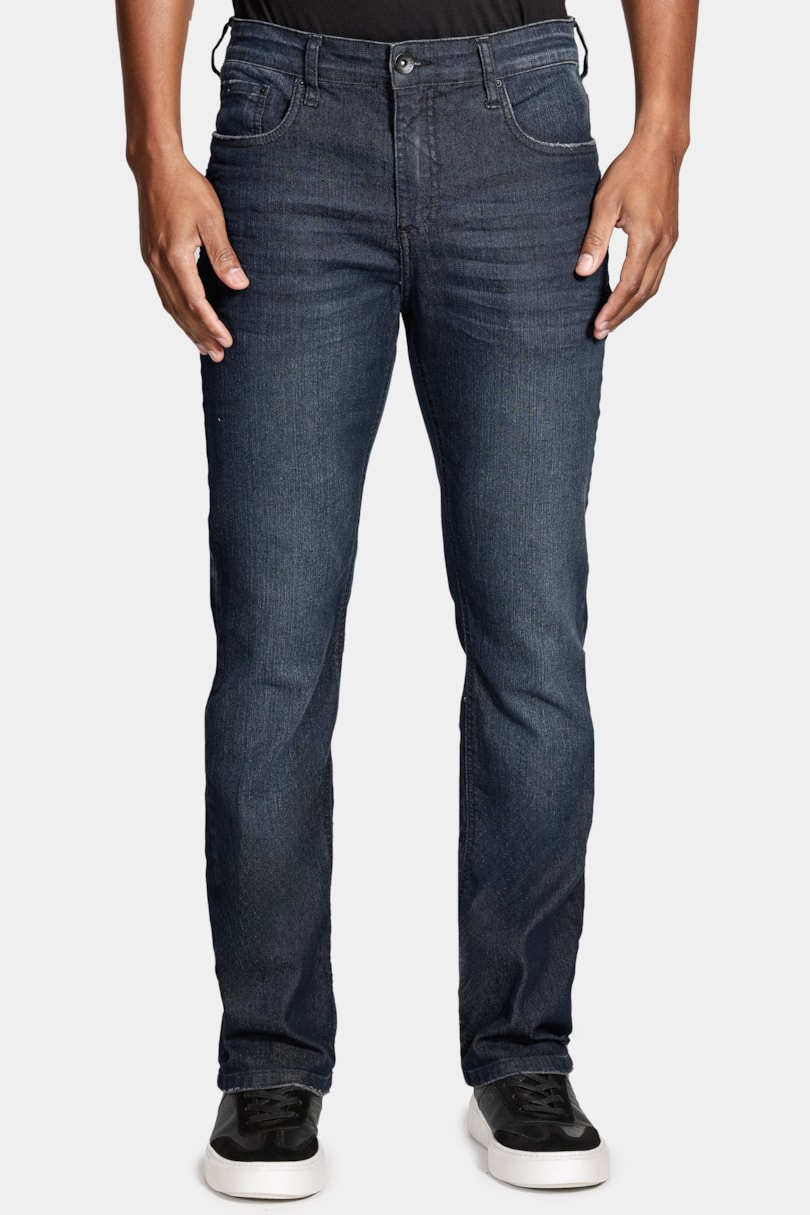 Calça Jeans Regular Blue Jateada Azul Escuro