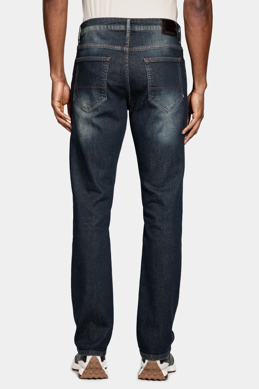 Calça Jeans Regular Blue Sobretinta Azul Escuro — foto 5 de 6