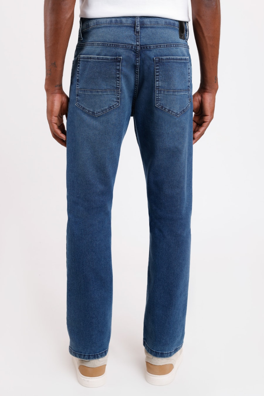 Calça Jeans Regular Blue Stonado Azul Escuro — foto 3 de 3