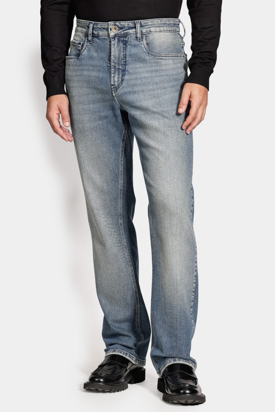 Calça Jeans Regular Delave Azul Claro — foto 1 de 6
