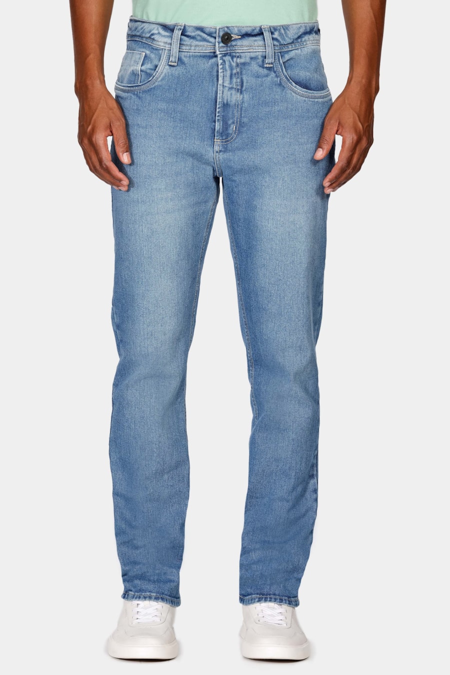 Calça Jeans Regular Denin Blue Azul — foto 1 de 5