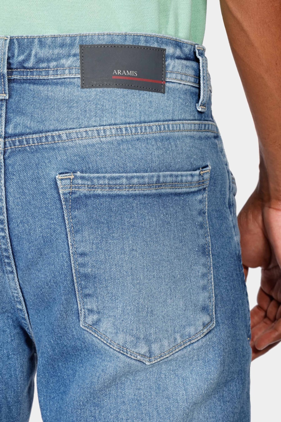 Calça Jeans Regular Denin Blue Azul — foto 4 de 5