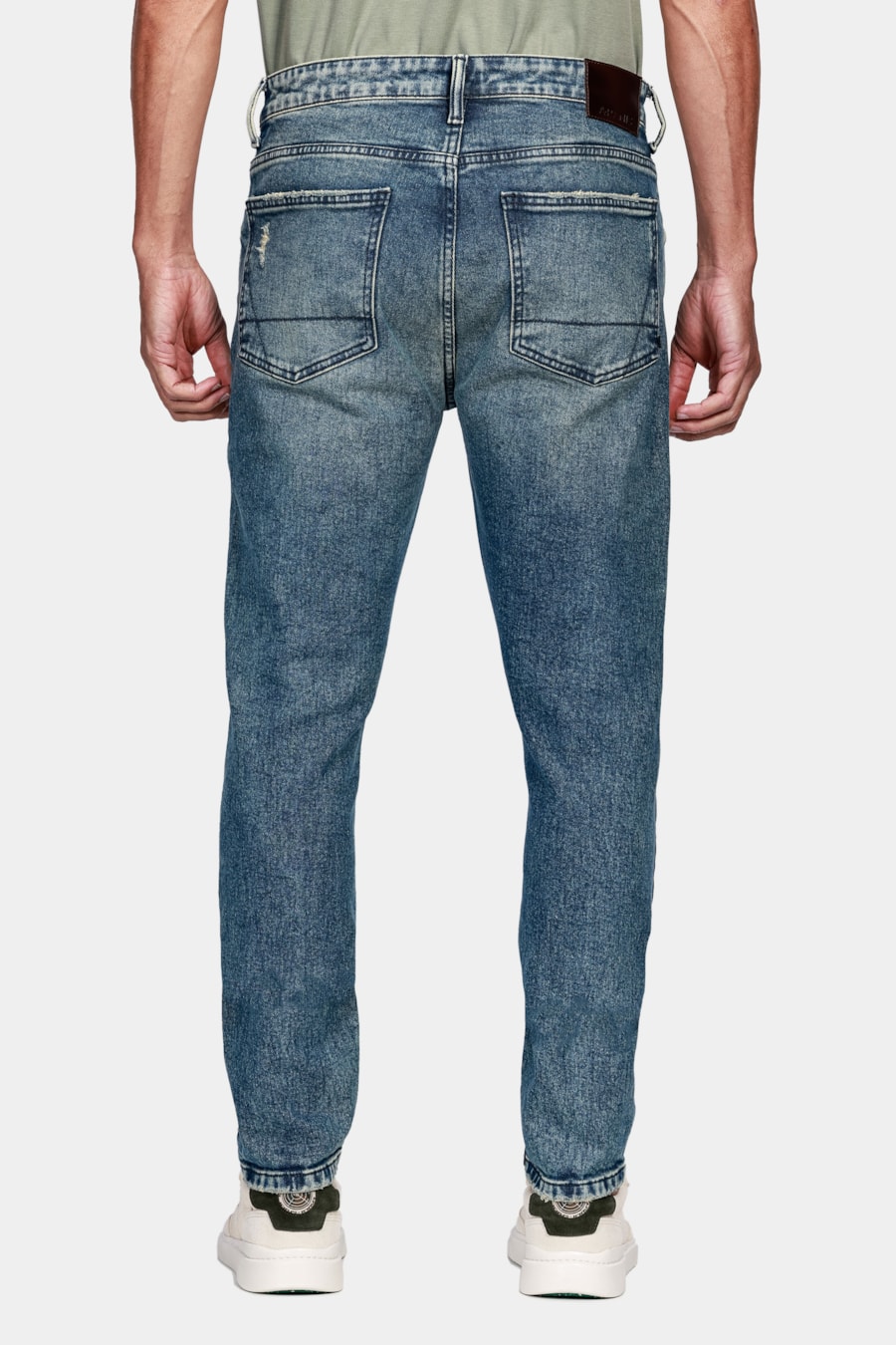 Calça Jeans Regular Eco Média Vintage Azul Médio — foto 6 de 6
