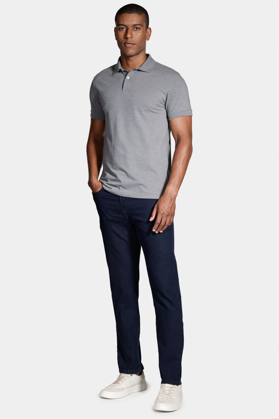 Calça Jeans Regular Escura Azul Escuro — foto 2 de 6