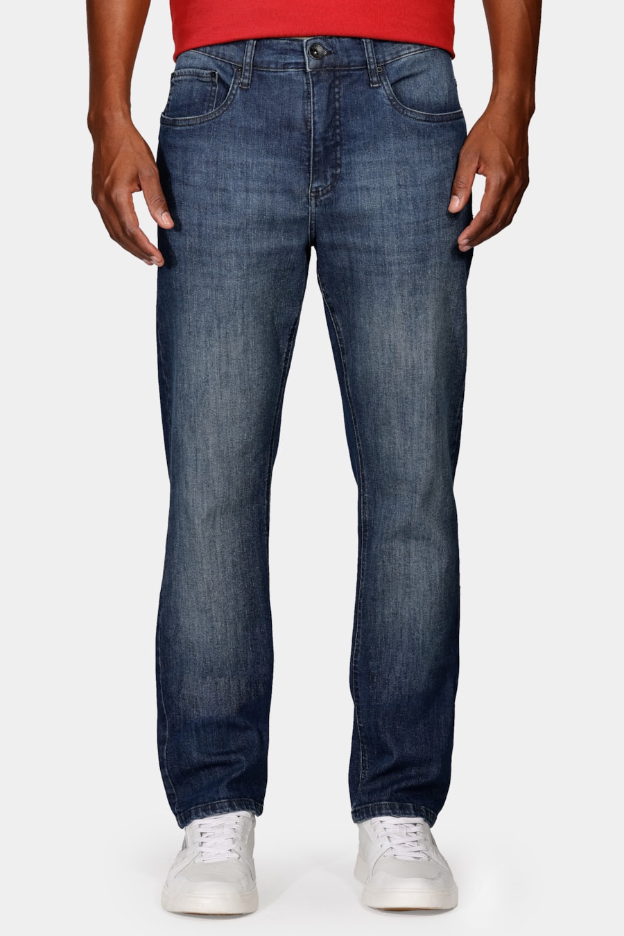 Calça Jeans Regular Escura Dirty Azul Escuro — foto 1 de 5