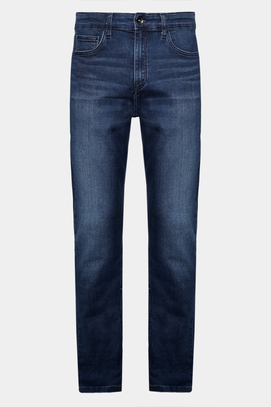 Calça Jeans Regular Especial Knit Azul Escuro — foto 5 de 5