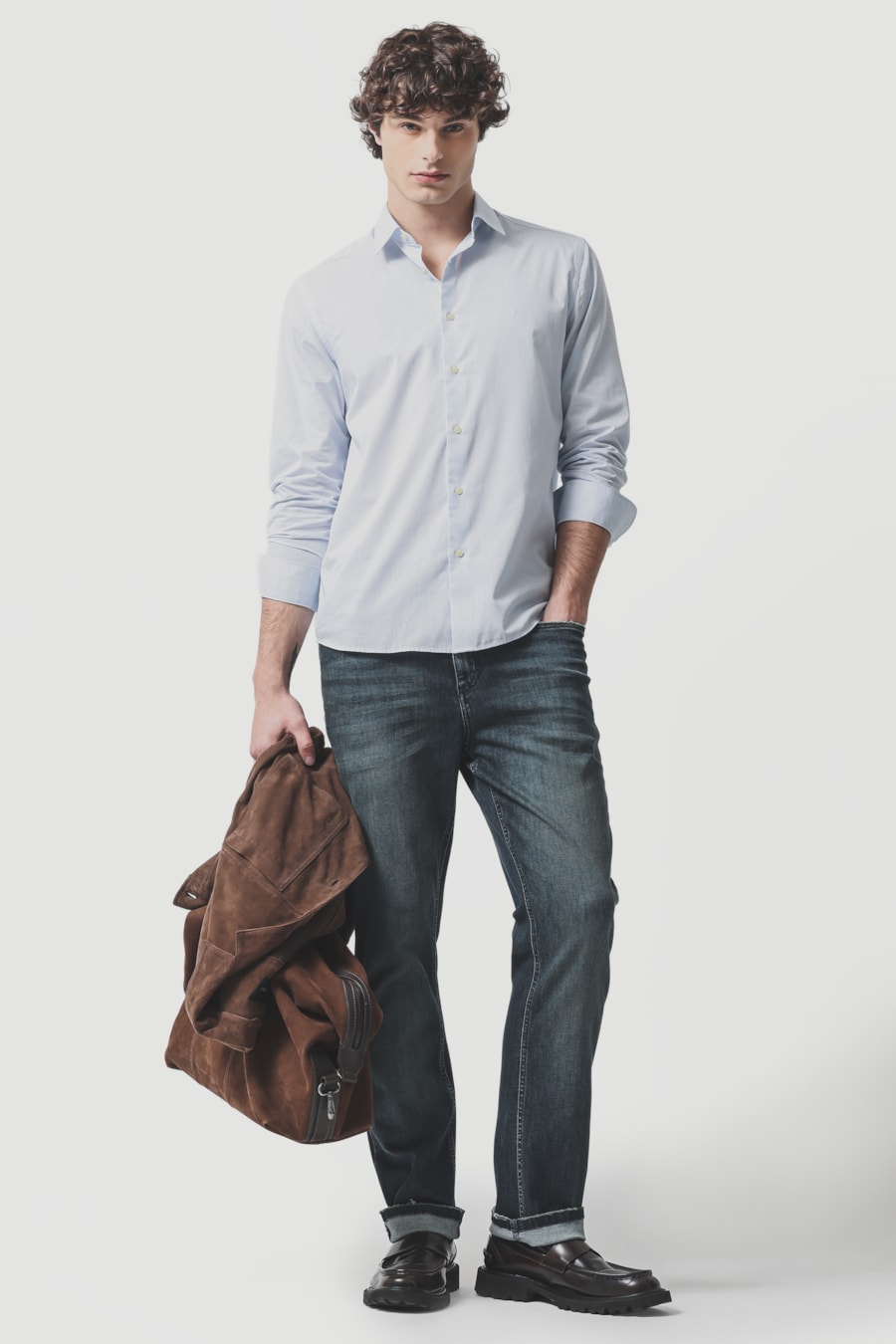 Calça Jeans Regular Flex And Dry Azul Escuro — foto 2 de 6