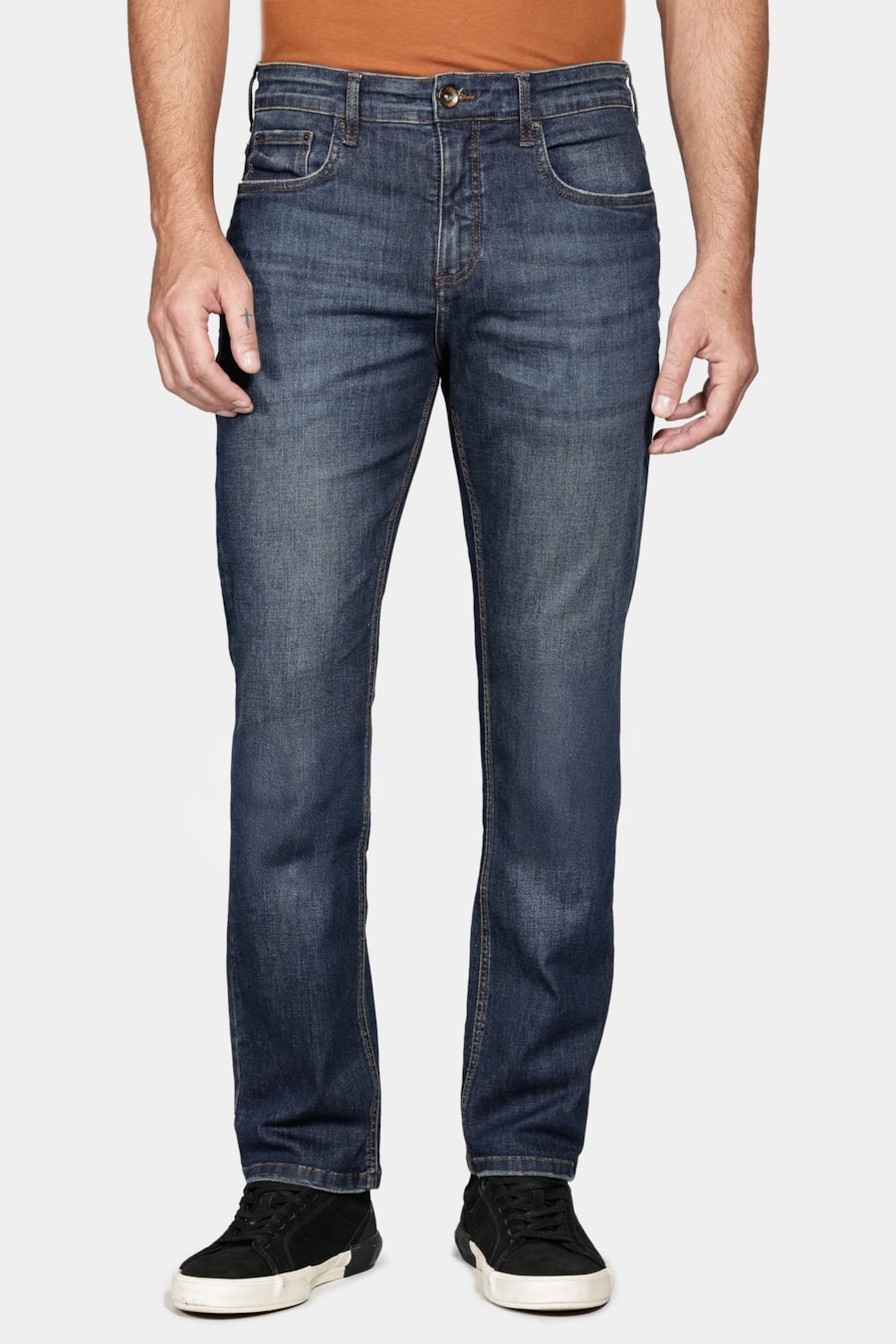 Calça Jeans Regular Flex And Dry Blue Azul Escuro — foto 1 de 5