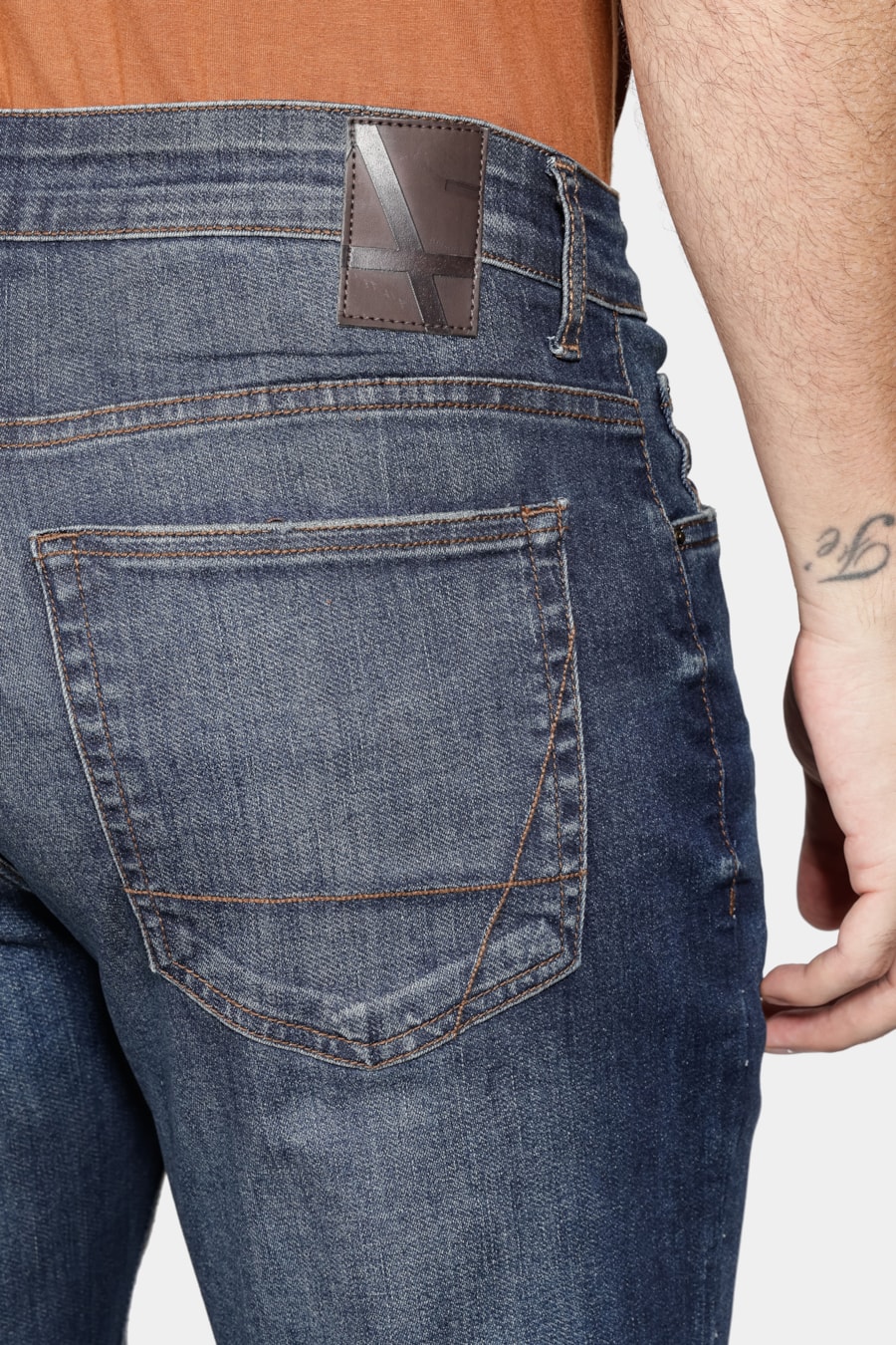 Calça Jeans Regular Flex And Dry Blue Azul Escuro — foto 4 de 5