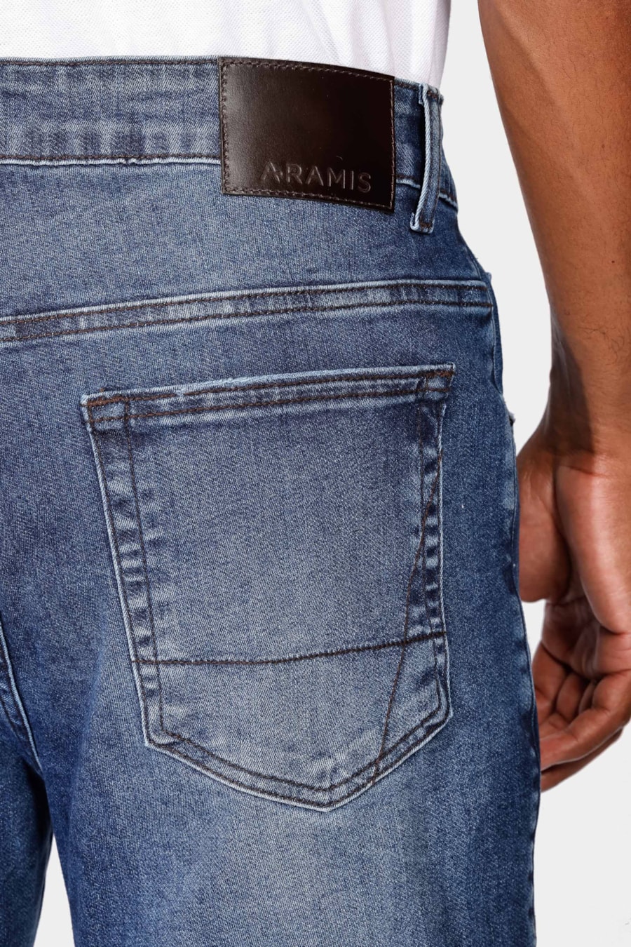 Calça Jeans Regular Flex And Dry Escura Azul Escuro — foto 4 de 5