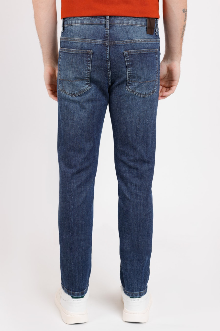Calça Jeans Regular Flex Dry Escura Azul Escuro — foto 3 de 3