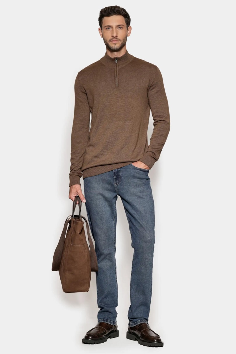 Calça Jeans Regular Flex&Form Azul Escuro
