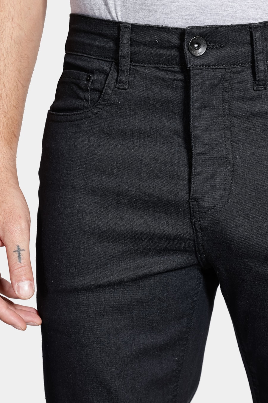 Calça Jeans Regular Lavagem Black Preto — foto 3 de 6