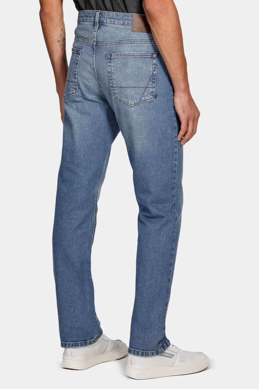 Calça Jeans Regular Média Vintage Azul Médio — foto 5 de 5