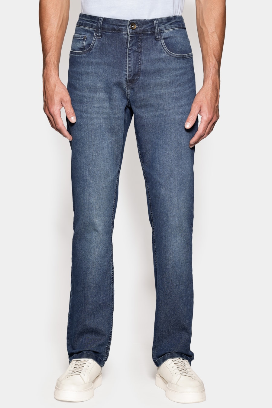 Calça Jeans Regular Power Blue Azul Medio — foto 1 de 6