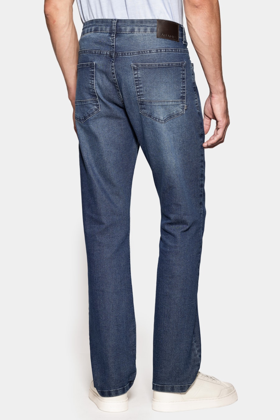 Calça Jeans Regular Power Blue Azul Medio — foto 5 de 6