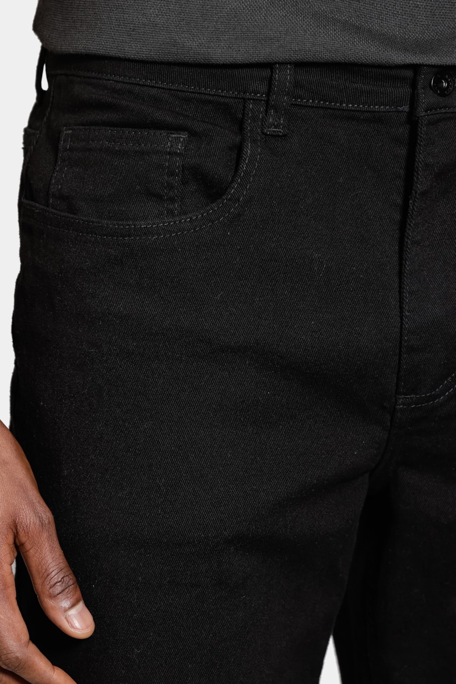 Calça Jeans Regular Preto — foto 3 de 6