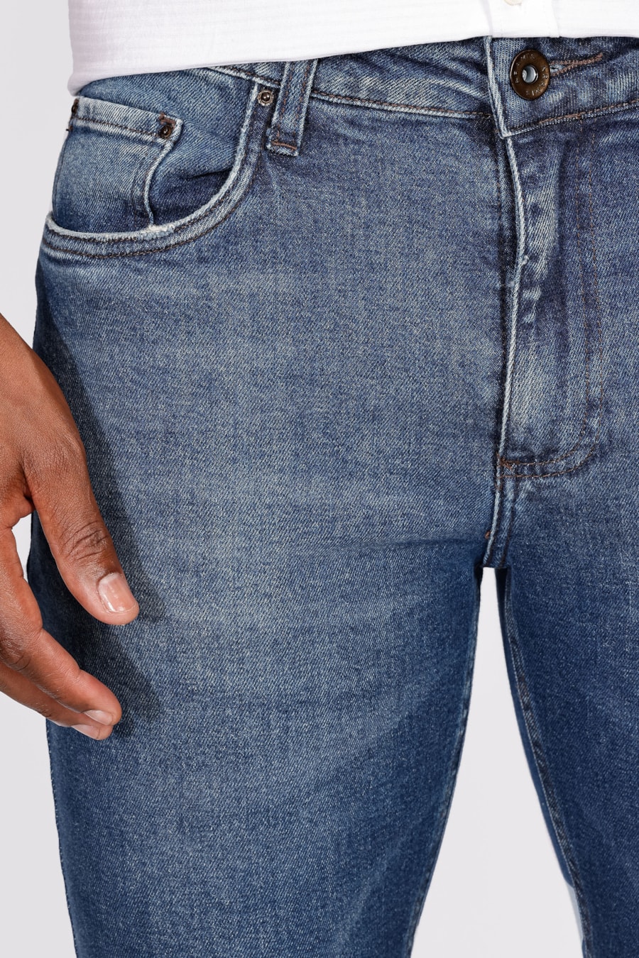 Calça Jeans Regular Sky Intesense Azul Escuro — foto 3 de 5