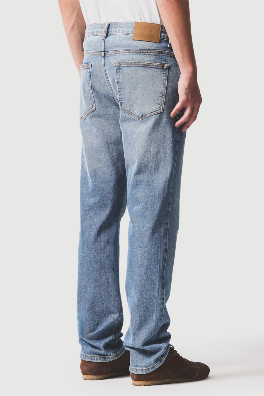 Calça Jeans Regular Stonado Médio Azul Medio — foto 5 de 6