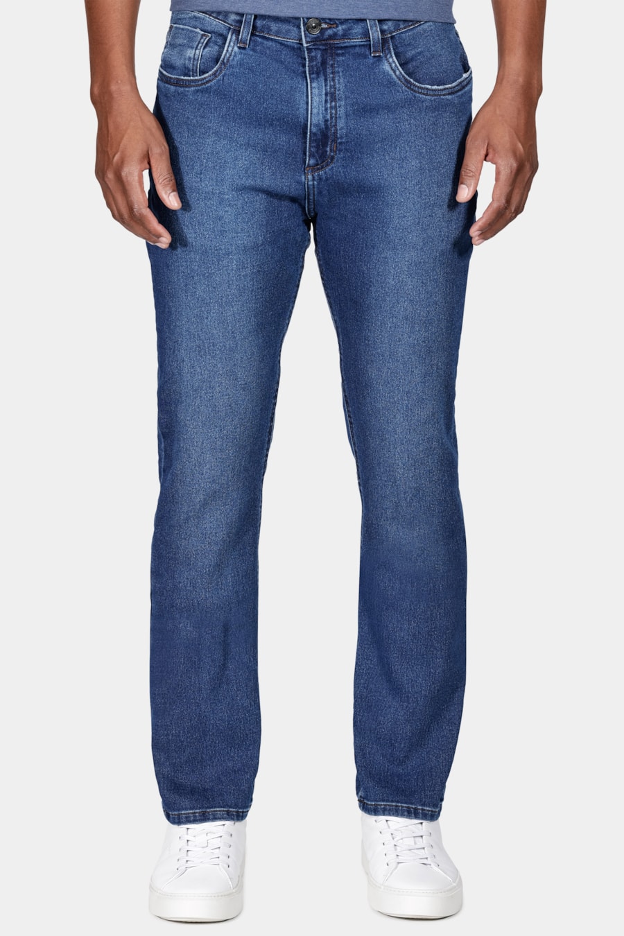 Calça Jeans Regular Used Azul Escuro — foto 1 de 5