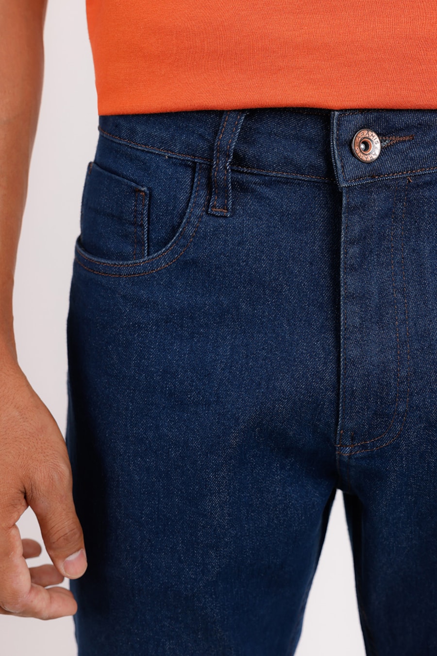 Calça Jeans Regular Vintage Azul Médio — foto 1 de 3