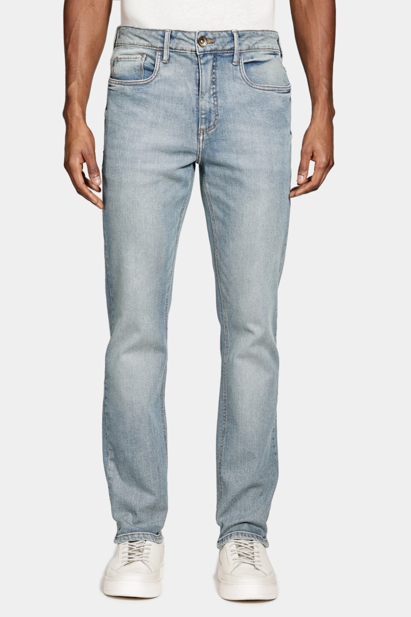 Calça Jeans Regular Vintage Eco Azul Claro