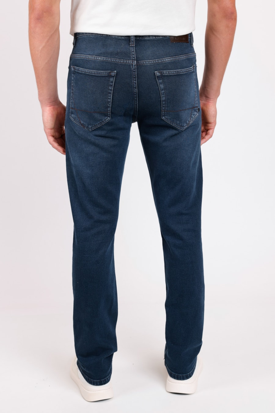 Calça Jeans Regular Vintage Stone Azul Escuro — foto 3 de 3