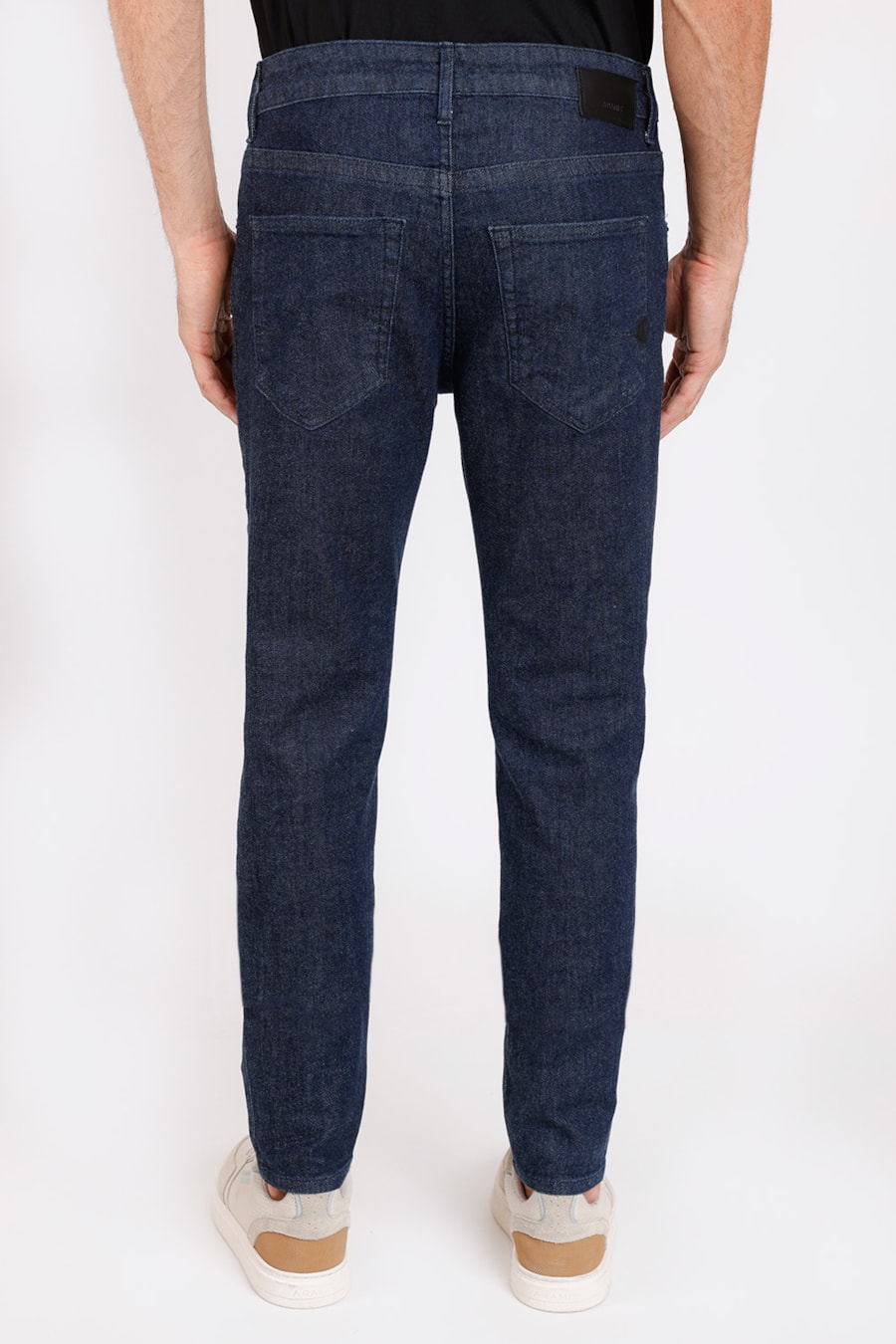 Calça Jeans Skinny 5 Pockets Resinado Azul Escuro — foto 5 de 5