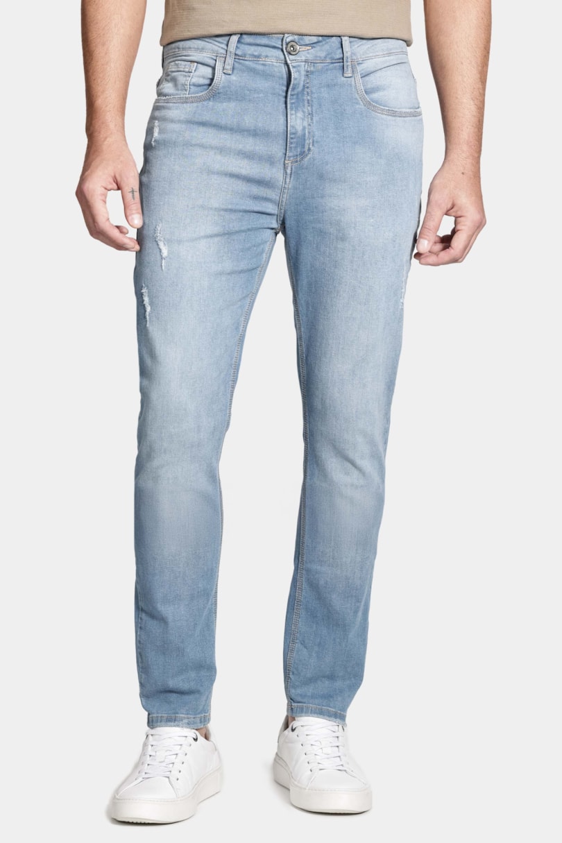 Calça Jeans Skinny Azul Claro