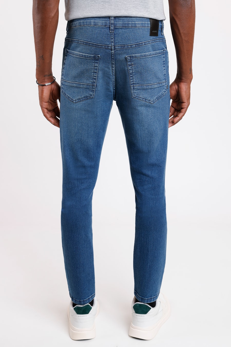 Calça Jeans Skinny Blue Stonada Azul Médio — foto 3 de 3