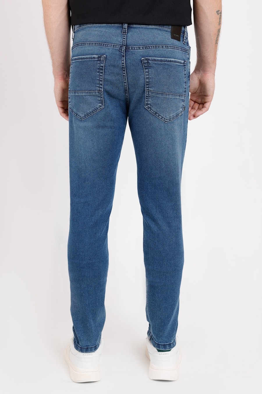 Calça Jeans Skinny Blue Stonado Azul Escuro — foto 3 de 3
