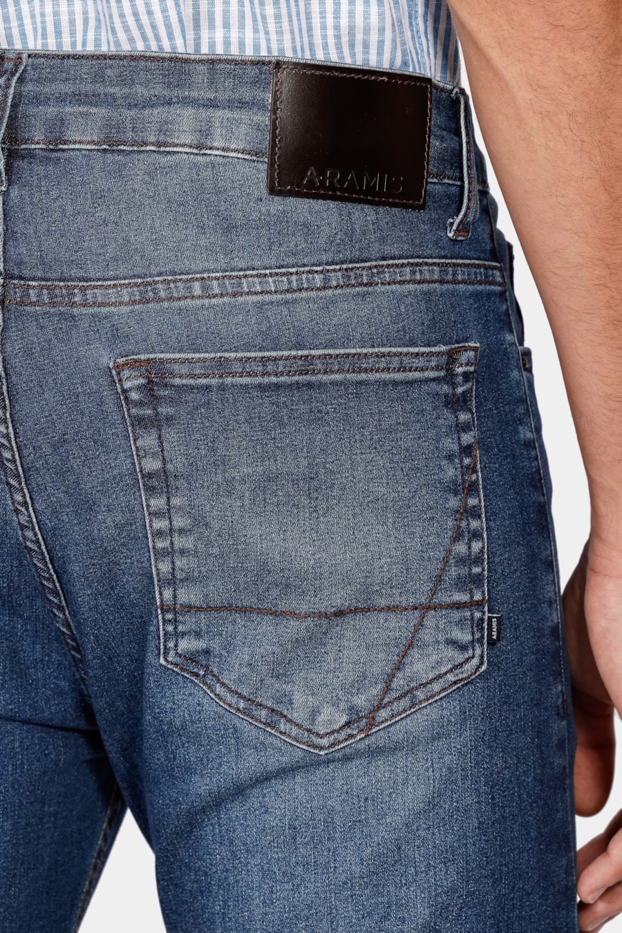 Calça Jeans Skinny Destroyer Dirty Azul Médio — foto 4 de 5
