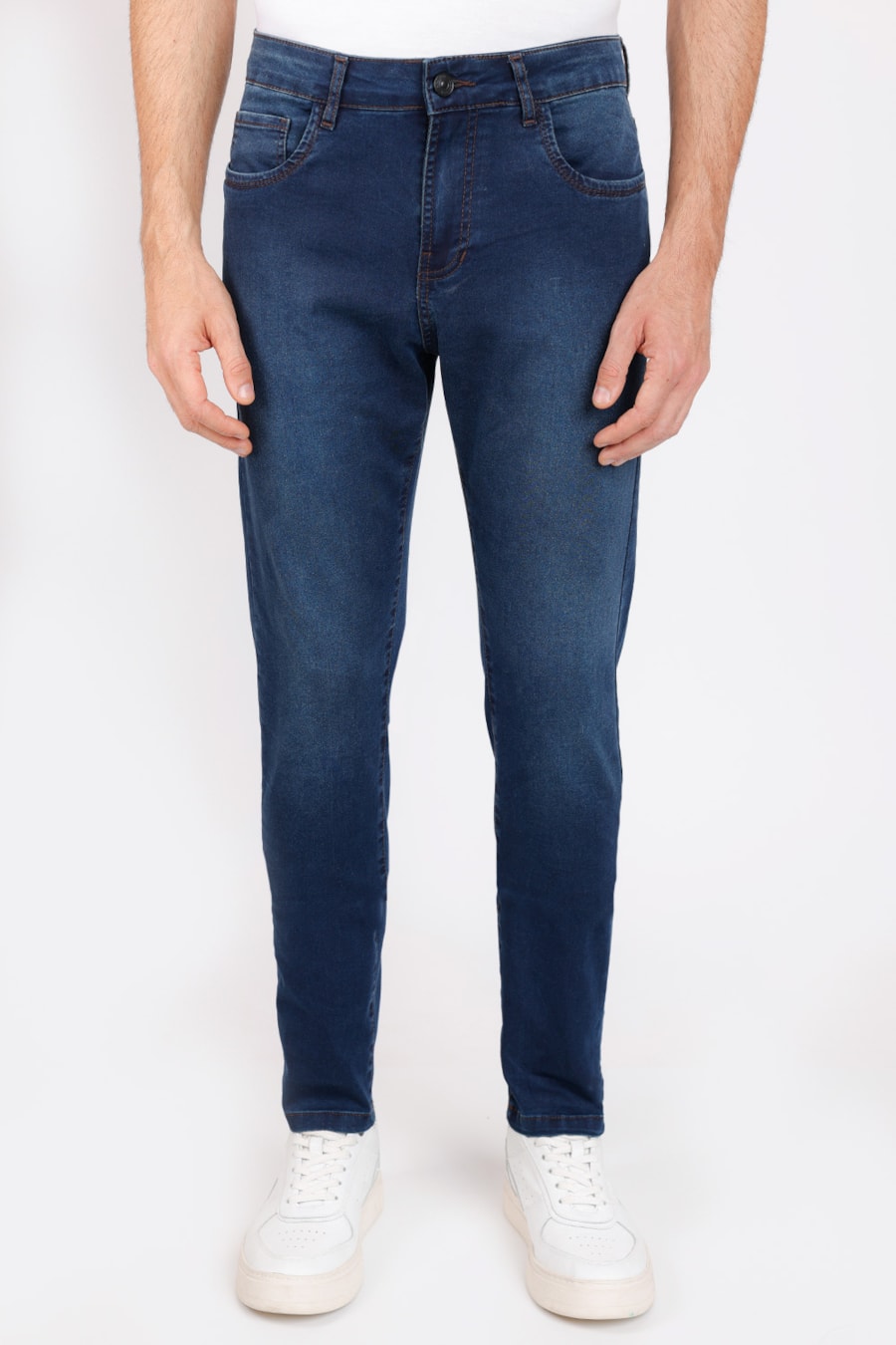 Calça Jeans Skinny Escura Azul — foto 1 de 5