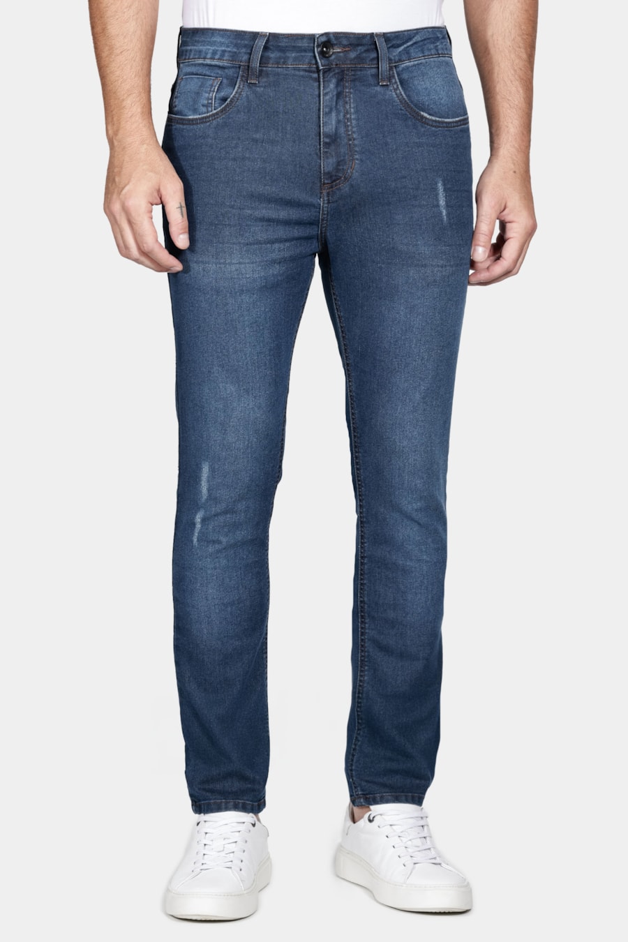 Calça Jeans Skinny Escura Azul — foto 1 de 5
