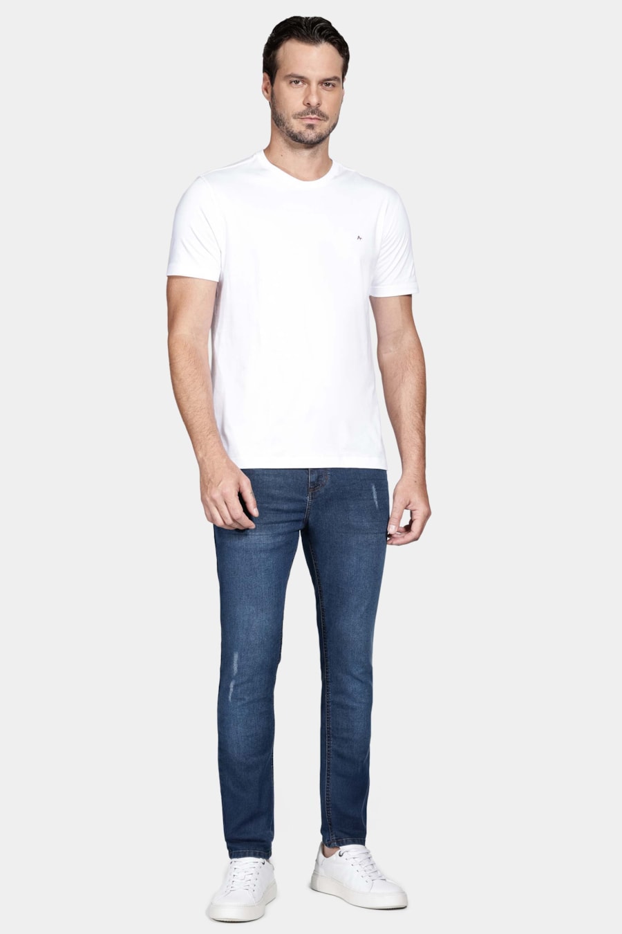 Calça Jeans Skinny Escura Azul — foto 2 de 5