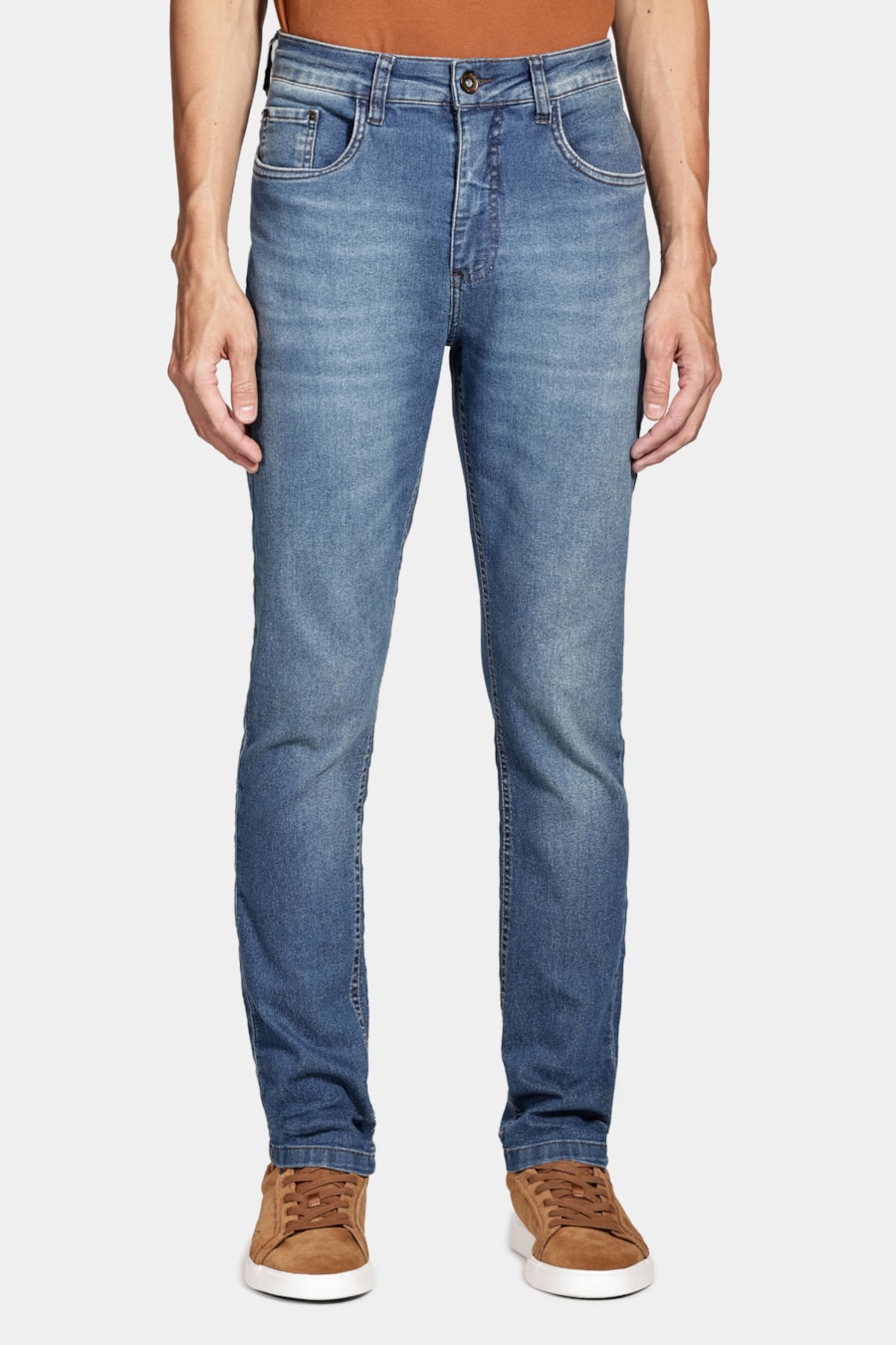 Calça Jeans Skinny Intense Blue Stonada Azul Escuro — foto 1 de 5