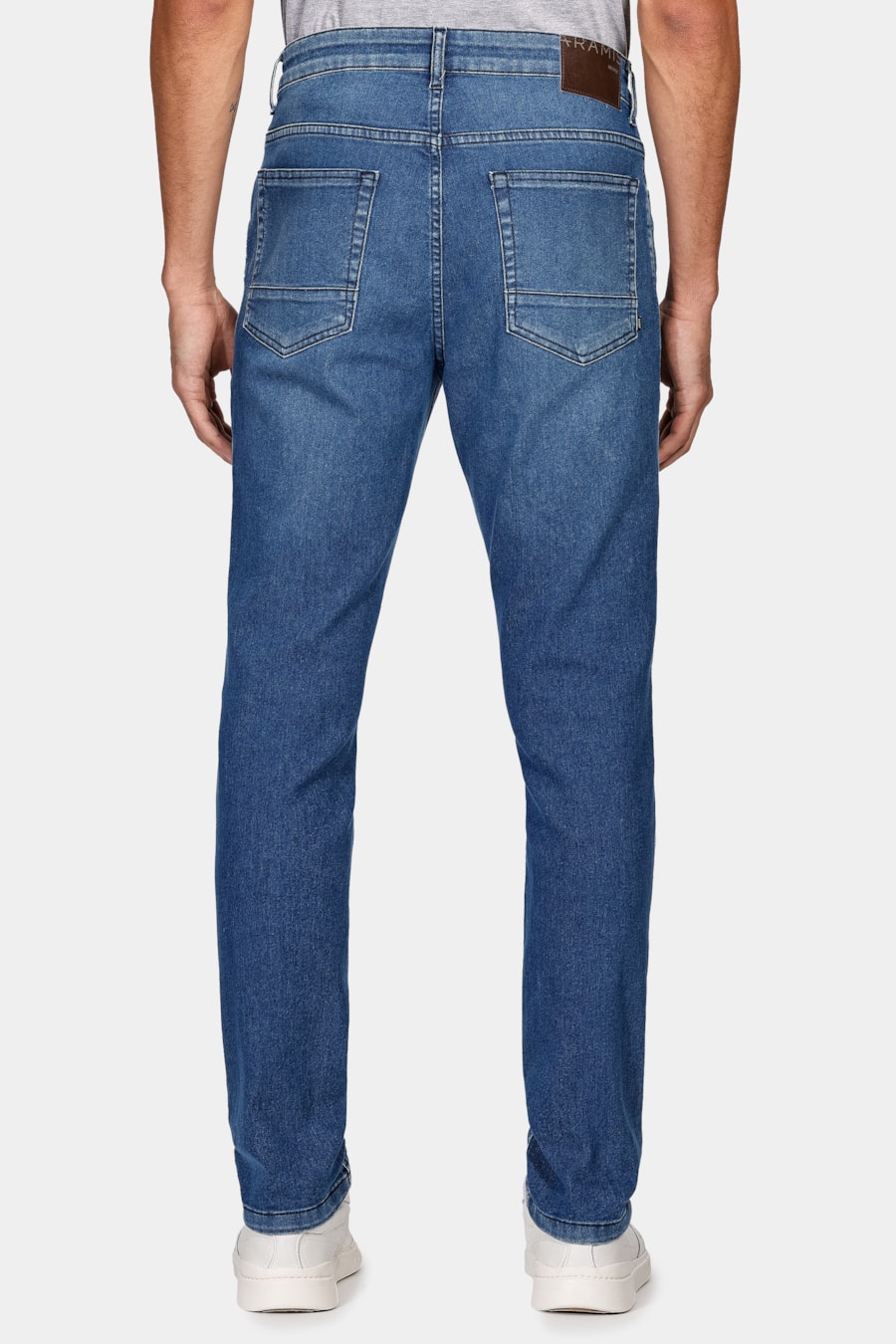 Calça Jeans Skinny Média Vintage Azul Médio — foto 5 de 5
