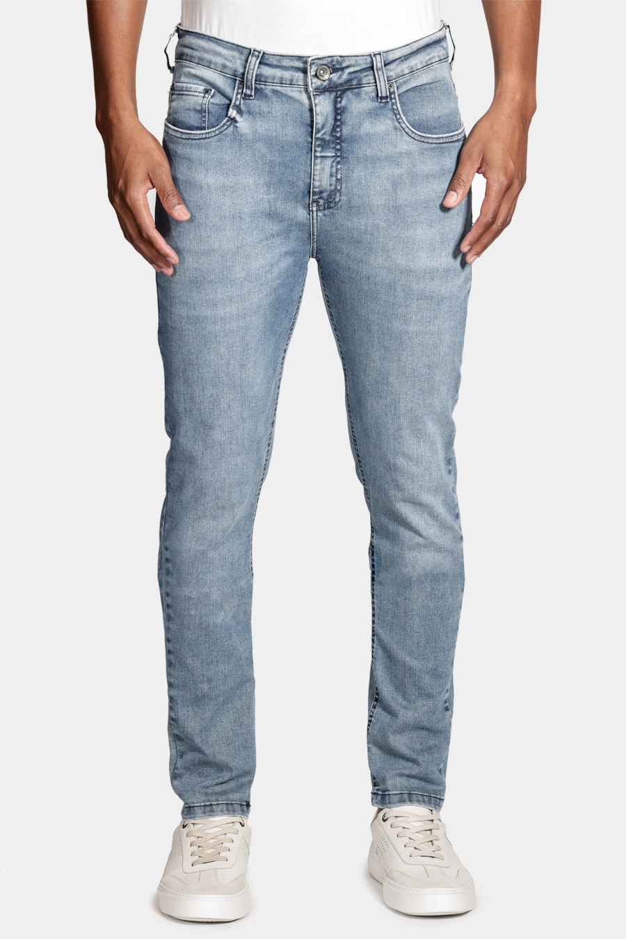 Calça Jeans Skinny Power Destroyer Dirty Azul Médio — foto 1 de 6